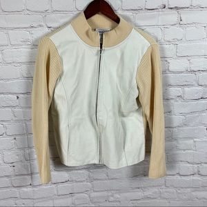 Pendleton leather and wool jacket